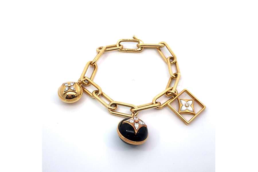 ルイ・ヴィトン ブラスレ ブレスレット チェーン ブロッサム Au750 内径約16.0㎝